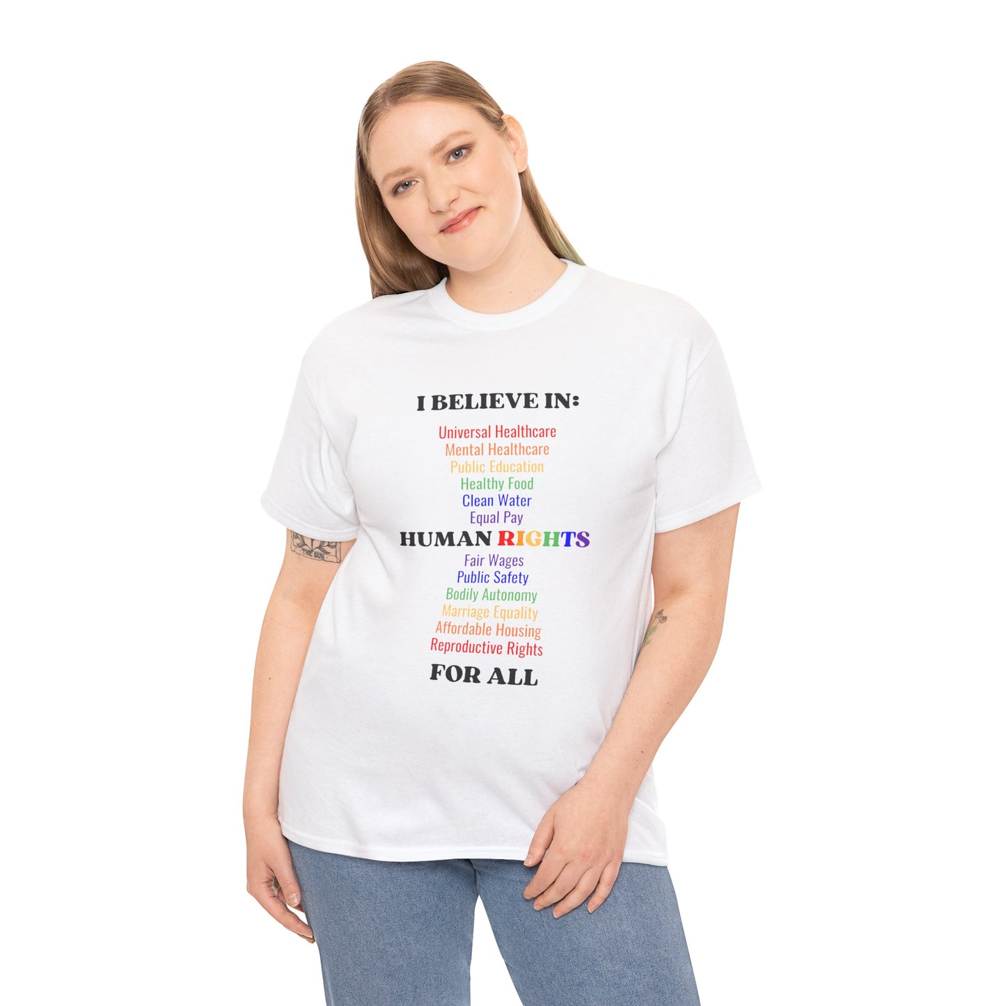 I Believe in Human Rights For All Cotton Tee