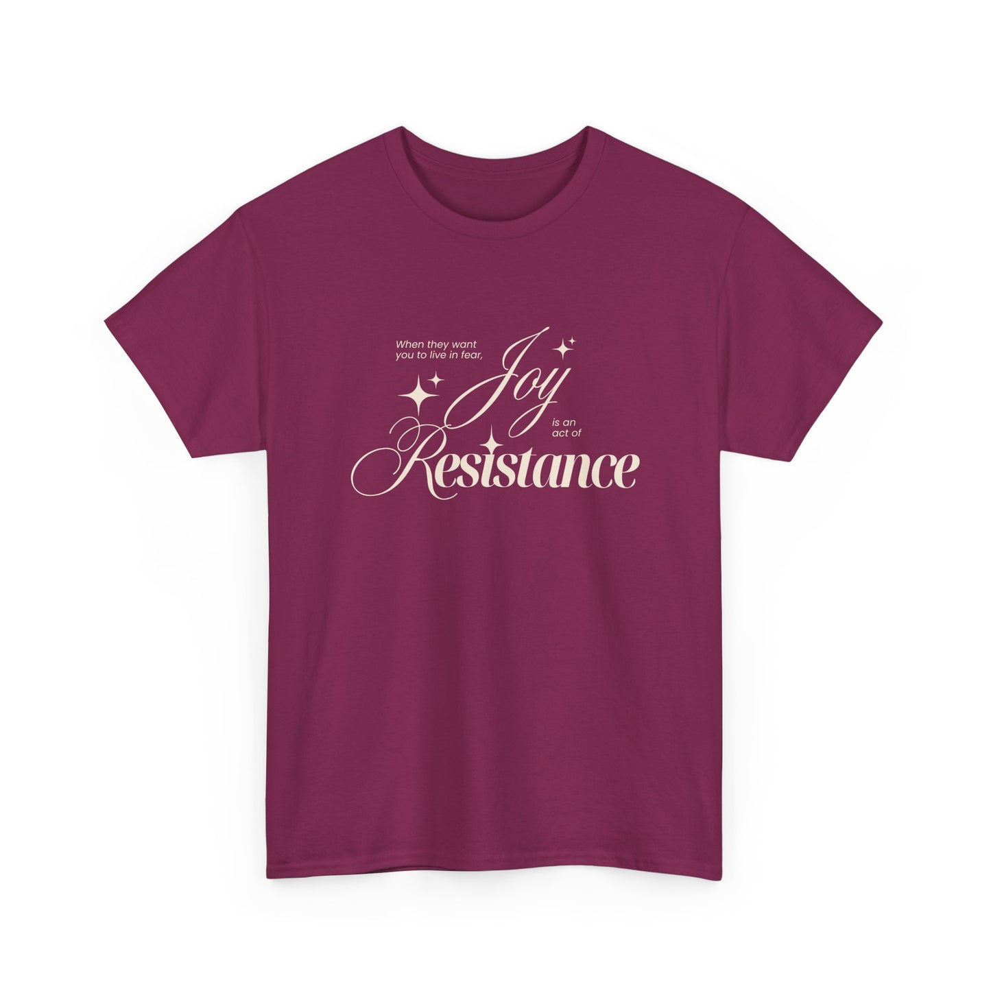 Joy is an Act of Resistance 2 Cotton Tee