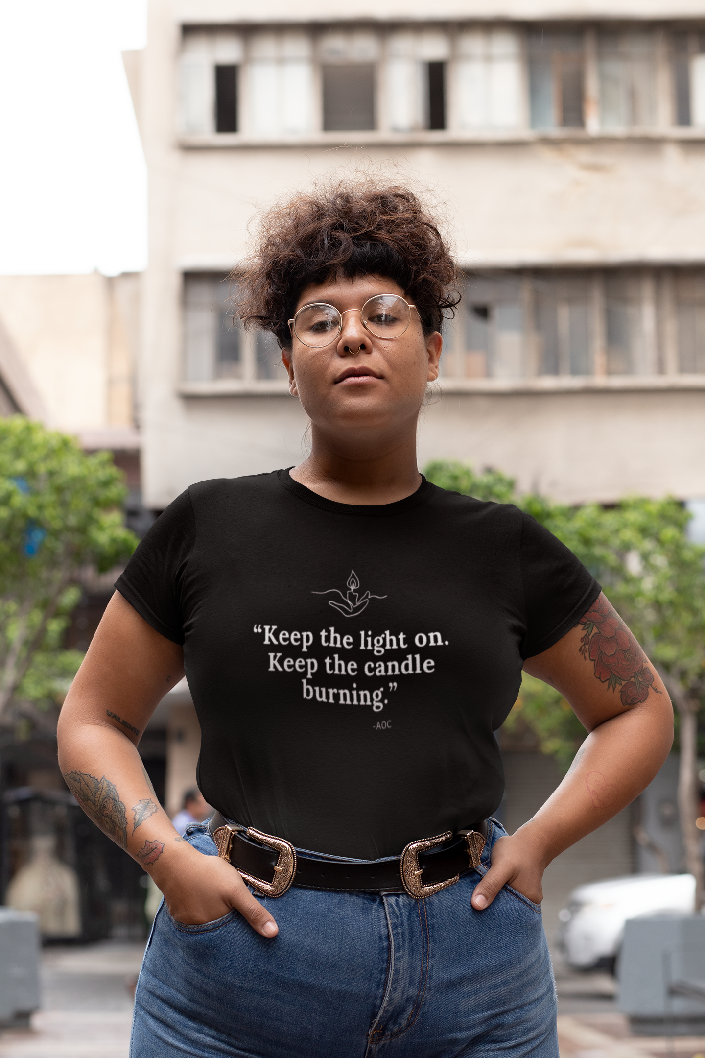 Keep the Light On Cotton Tee
